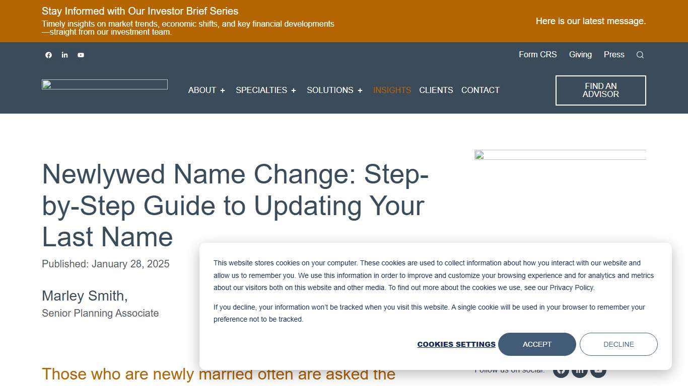 Newlywed Name Change Guide Modera